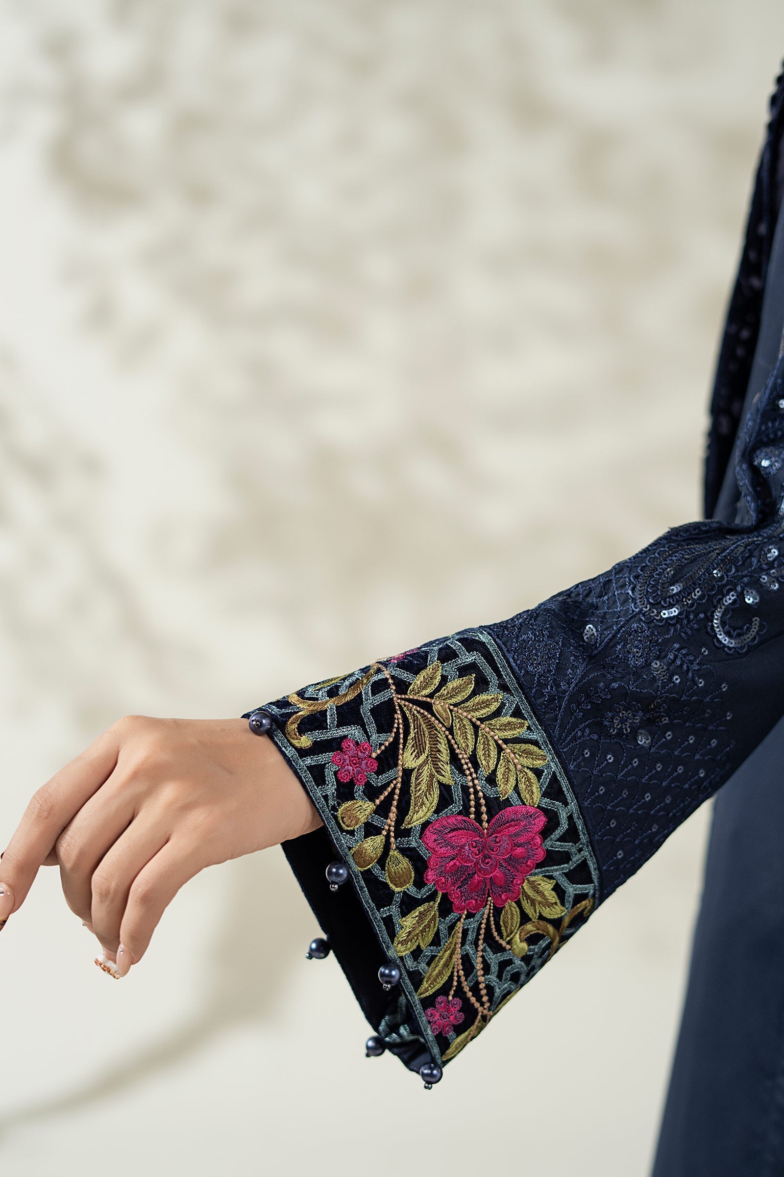 Maria B | Luxury Winte r Pret 25 |DW-W25-20-Blue - Ladies Clothes - Maria Faisal