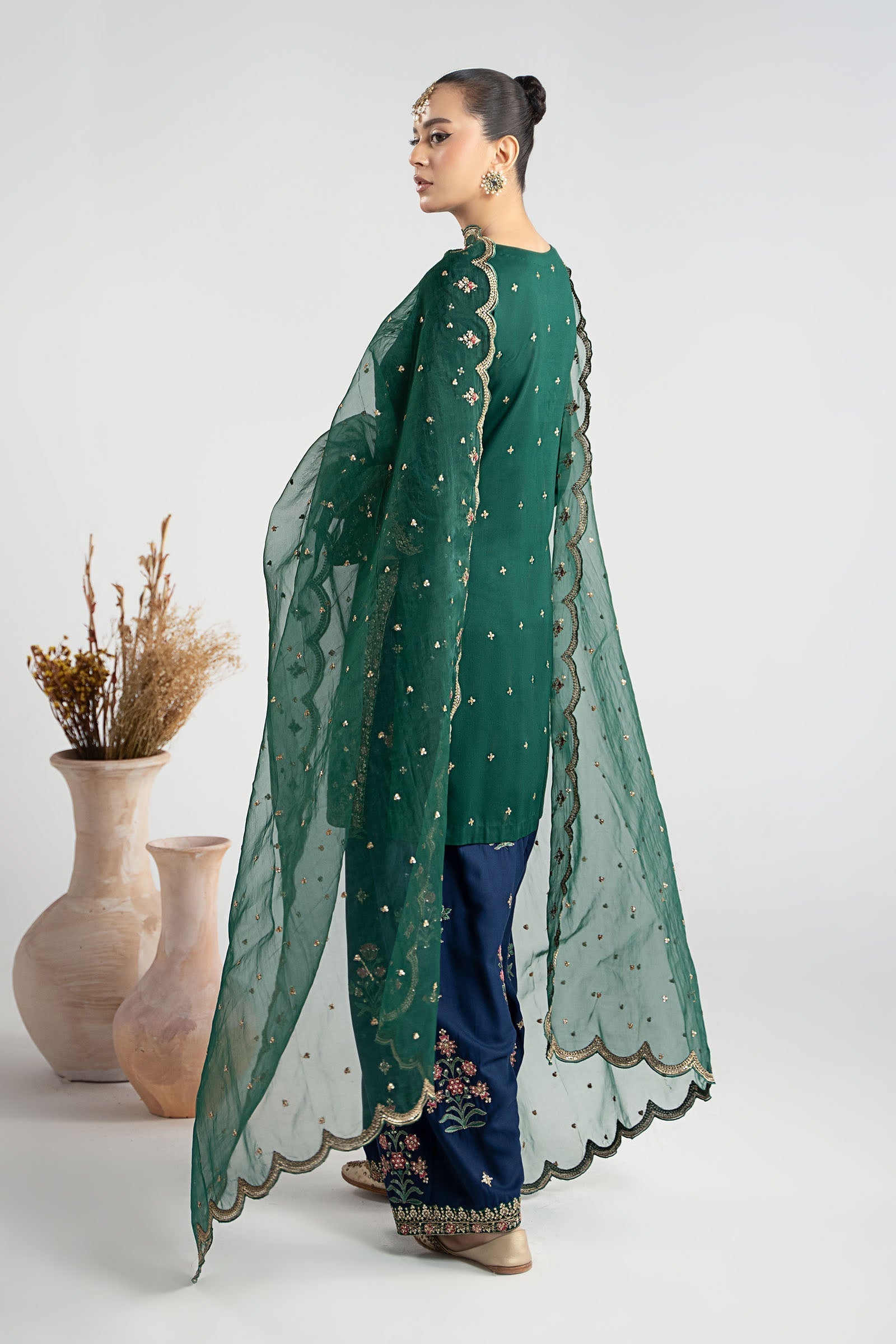 Maria B | Luxury Winter Pret 25 | DW-W25-27-Green - Ladies Clothes - Maria Faisal