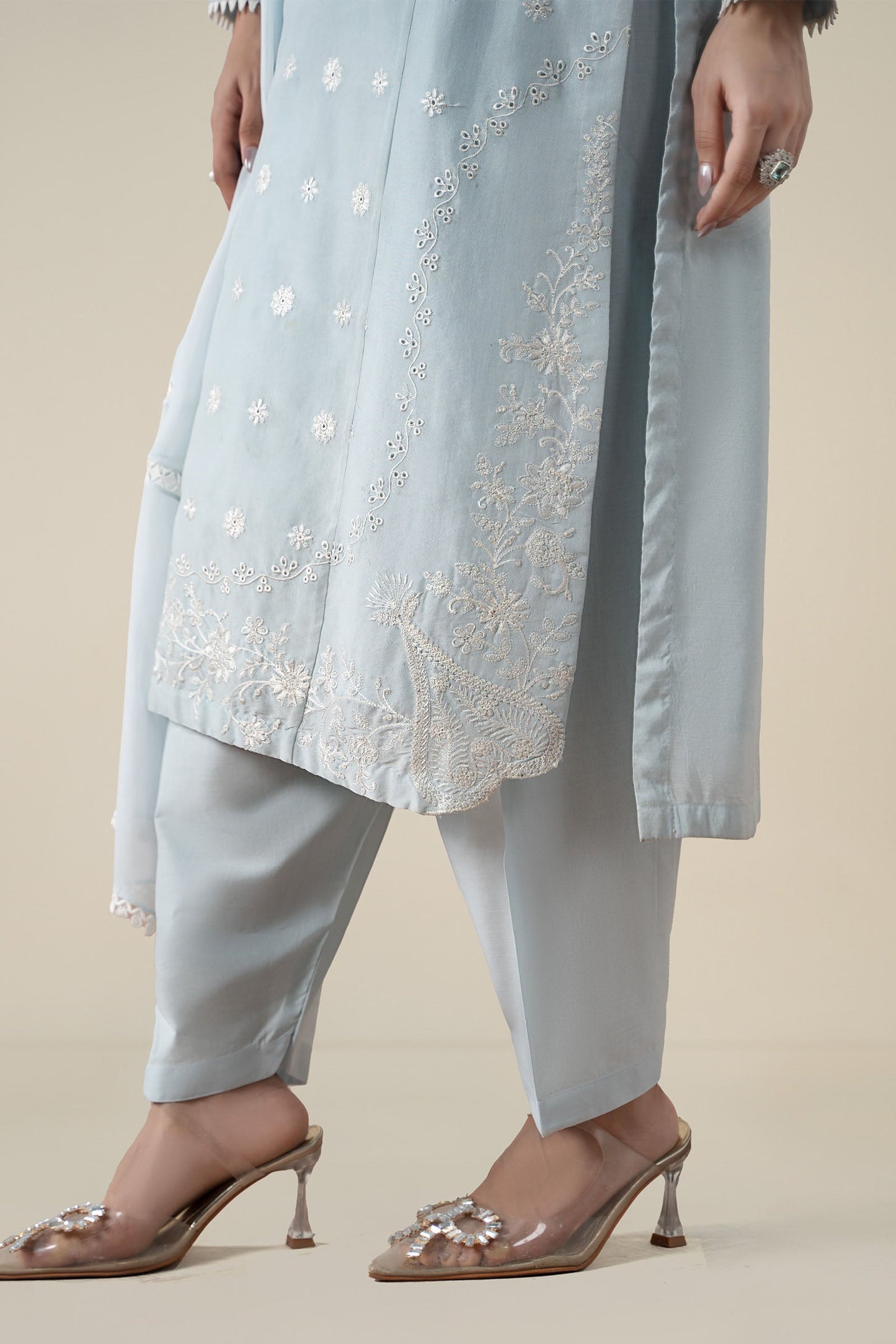 Maria B | Luxury Winter Pret 25 | DW-EA25-76-Blue - Ladies Clothes - Maria Faisal