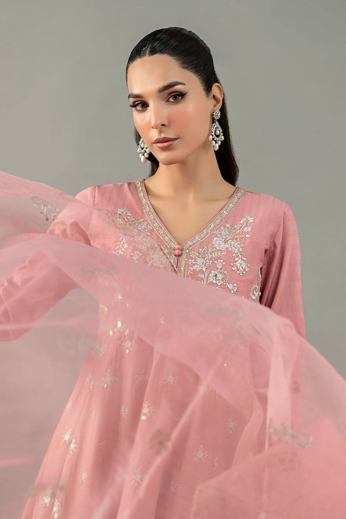 Maria B | Formal Wears | DW-EF25-76 Pink by Maria Faisal - Registered Vendor of : Maria B - type : Ladies Clothes - 100% original wedding dresses