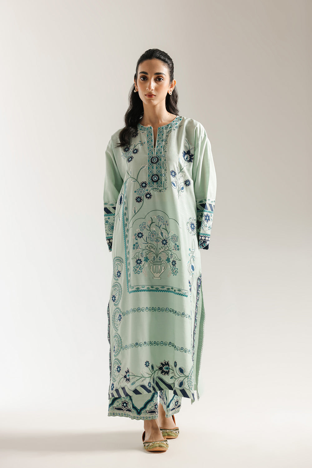 ethnic embroidered dress Buy Blue Embroidered A-line Ethnic Dress Online for Woman