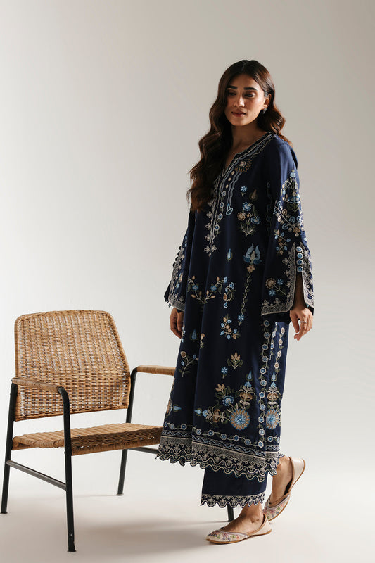 Ethnic | Rozana Collection 25 | Embroidered Dress 09A - Ladies Clothes - Maria Faisal