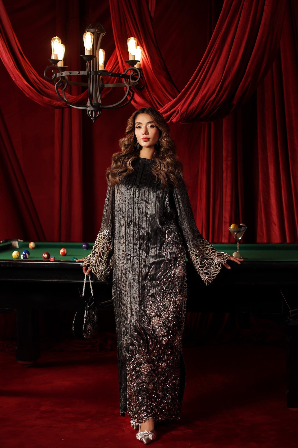 Musferah Saad | The Elite Club | Eclipse - Formal Dress - available at Maria Faisal in UK and USA.