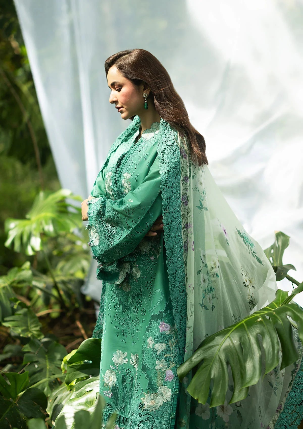 Elaf Premium | Luxury Lawn 26 | ELQ-2A LOVER'S EDEN - Luxury Dress - available at Maria Faisal in UK and USA.