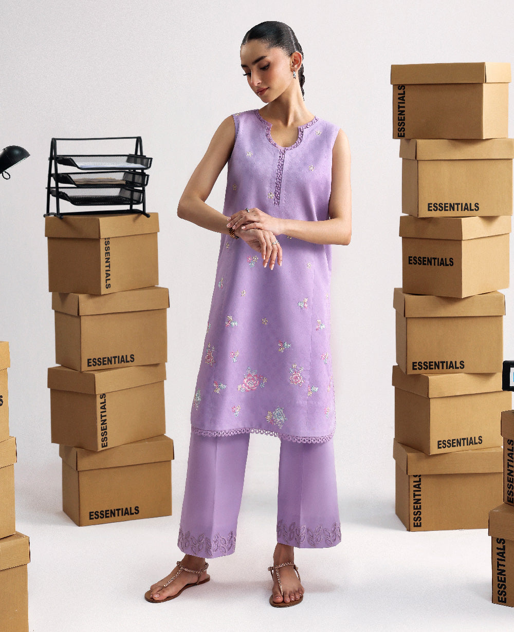 Republic Womenswear | Essentials Pre Fall | Lavine - Casual Dress - available at Maria Faisal in UK and USA.