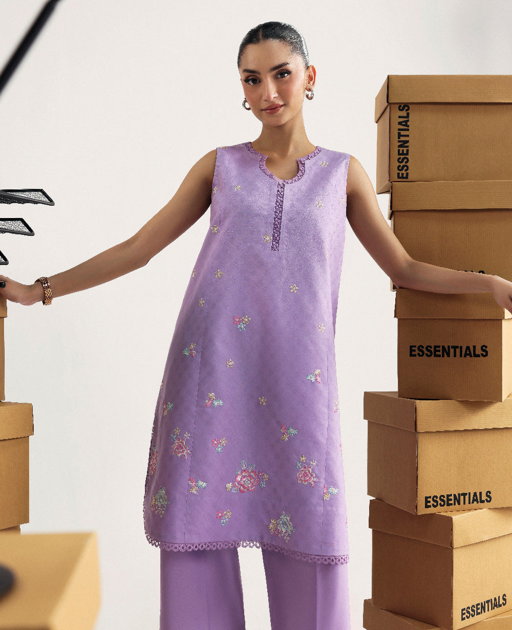 Republic Womenswear | Essentials Pre Fall | Lavine - Casual Dress - available at Maria Faisal in UK and USA.