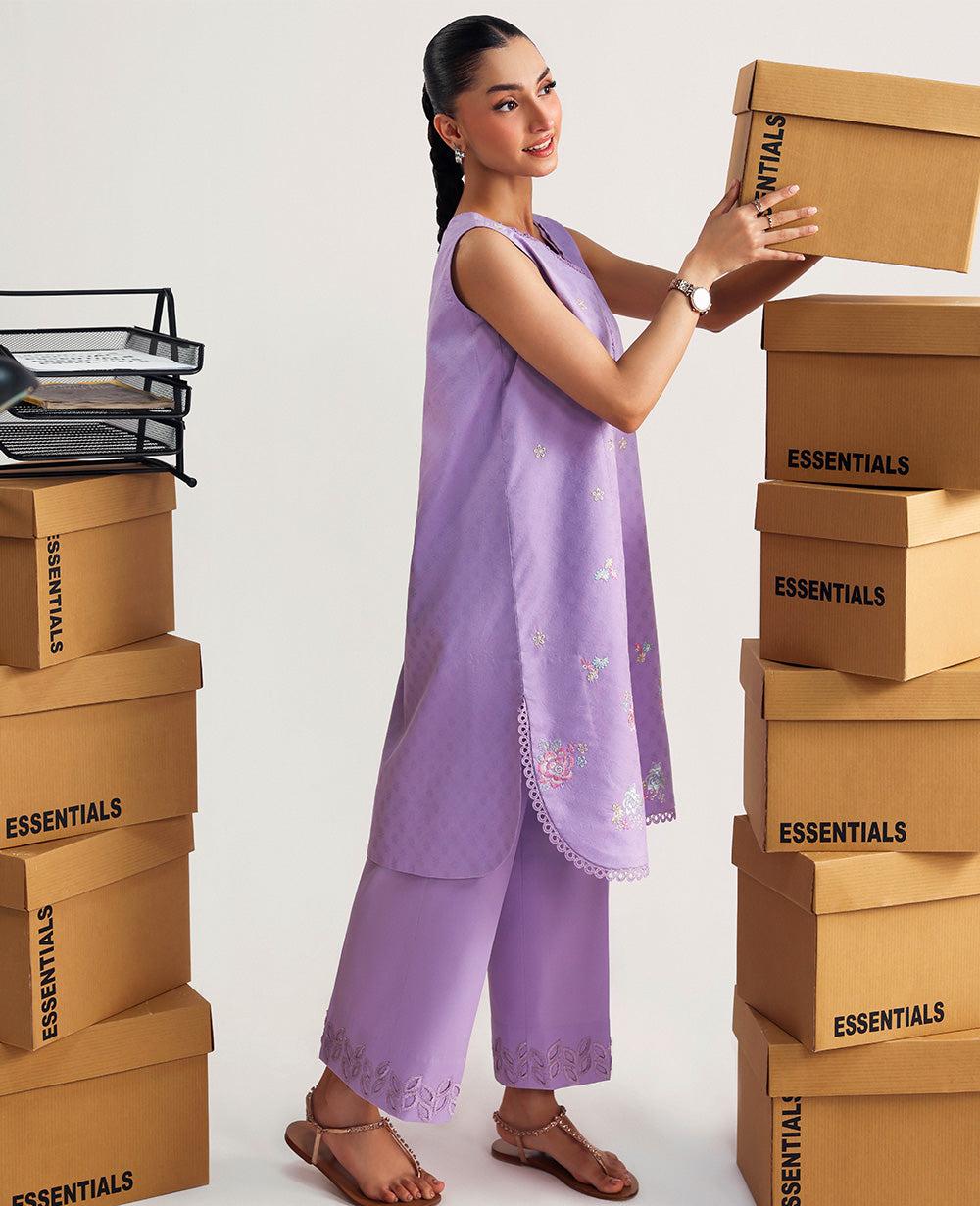 Republic Womenswear | Essentials Pre Fall | Lavine - Casual Dress - available at Maria Faisal in UK and USA.