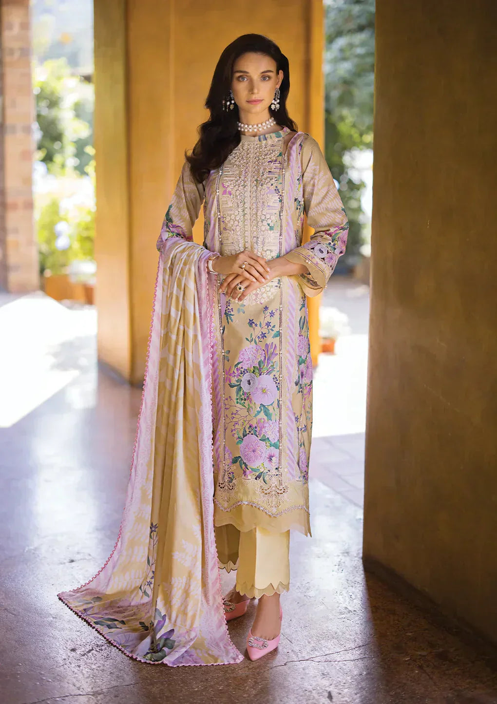 Elaf Premium | Print Chikankari 24 | ECT-04A TWINKLE - Ladies Clothes - Maria Faisal