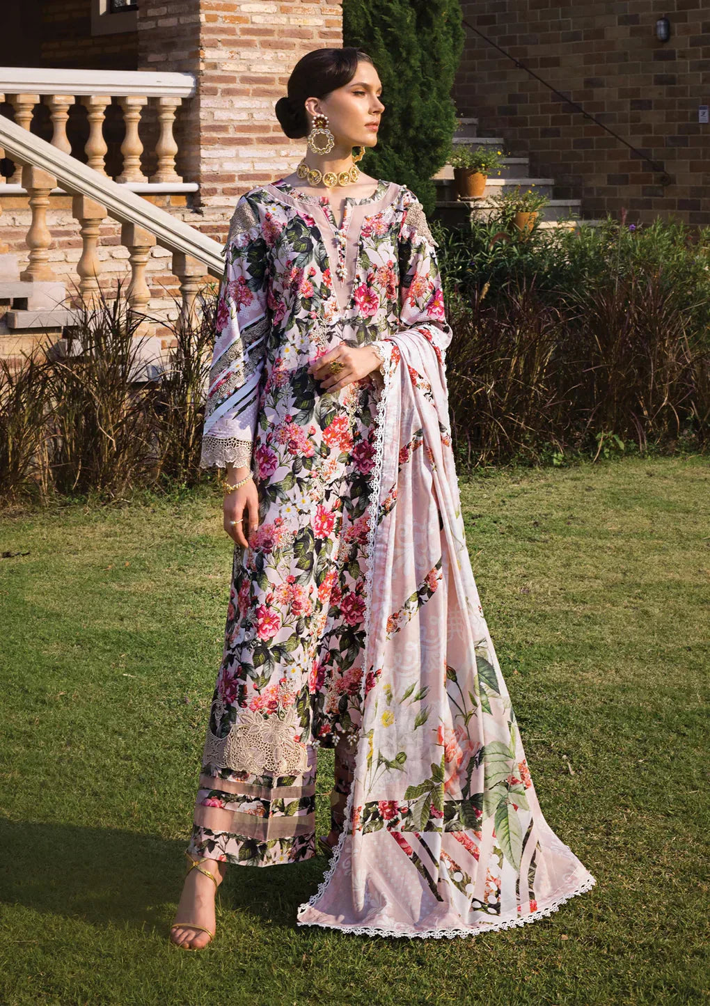 Elaf Premium | Print Chikankari 24 | ECT-01A SOIR - Ladies Clothes - Maria Faisal