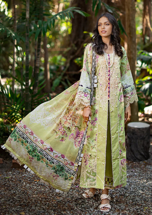 Elaf Premium | Signature Embroidered Lawn 24 | ESL-03B CLARISSE - Ladies Clothes - Maria Faisal