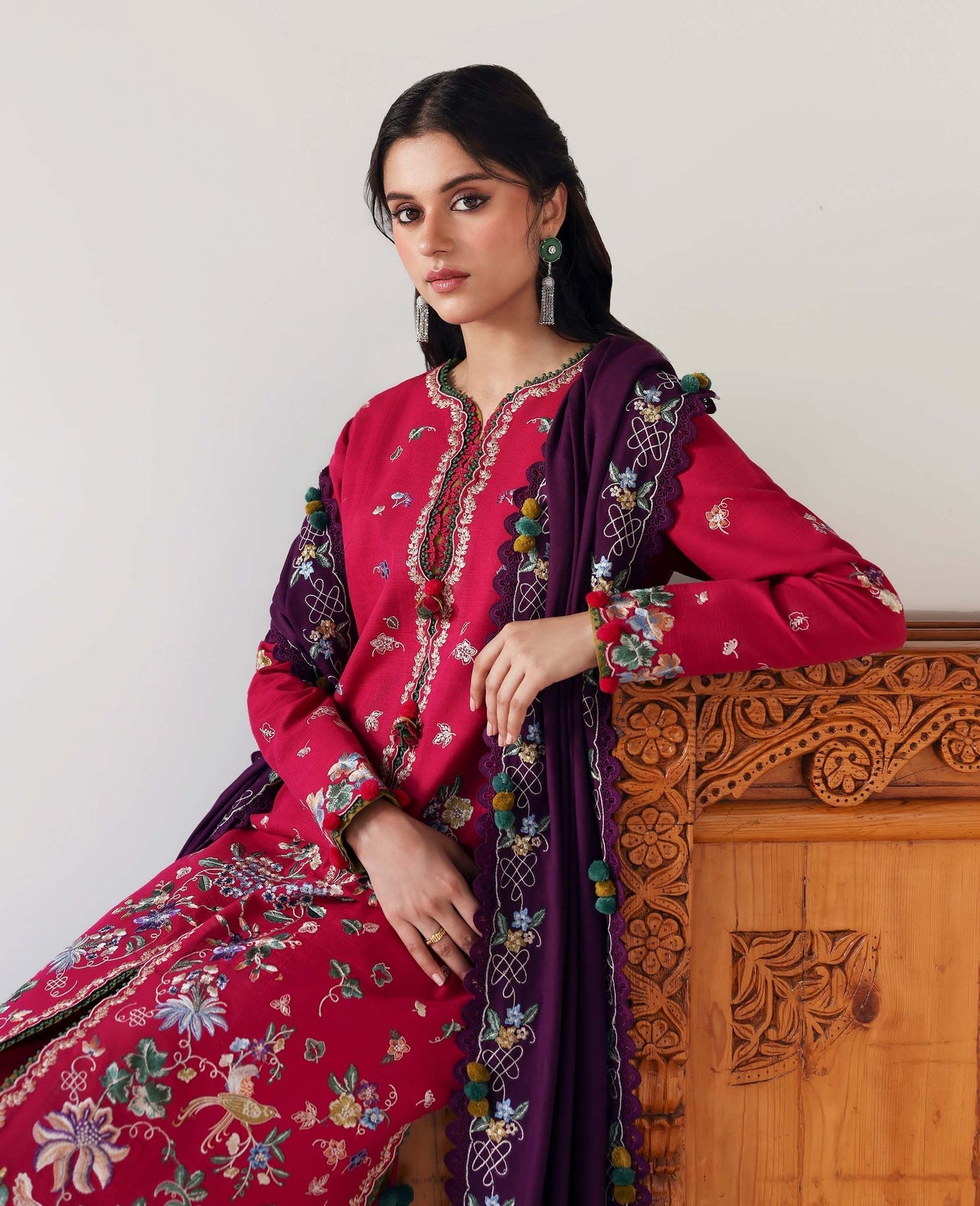 Elaria – authentic Pakistani dress from the Amaris Luxury Shawl 25 collection for women in the UK