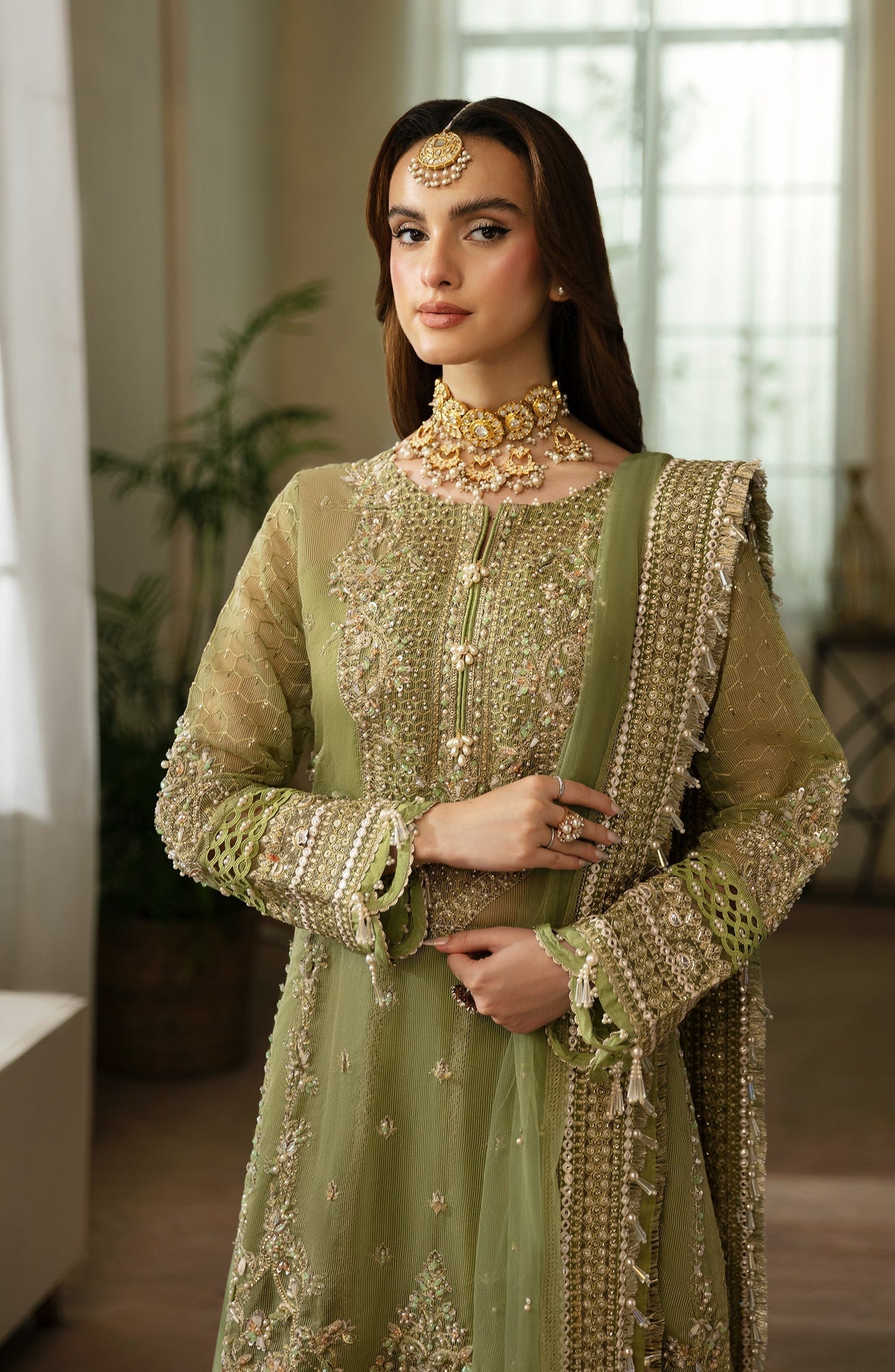 Eleshia | Zarin Wedding Formals 24 |  JASMINE - Designer Dress with Intricate embroidery and embellishments. Shop elegent wedding dress at Maria Faisal.
