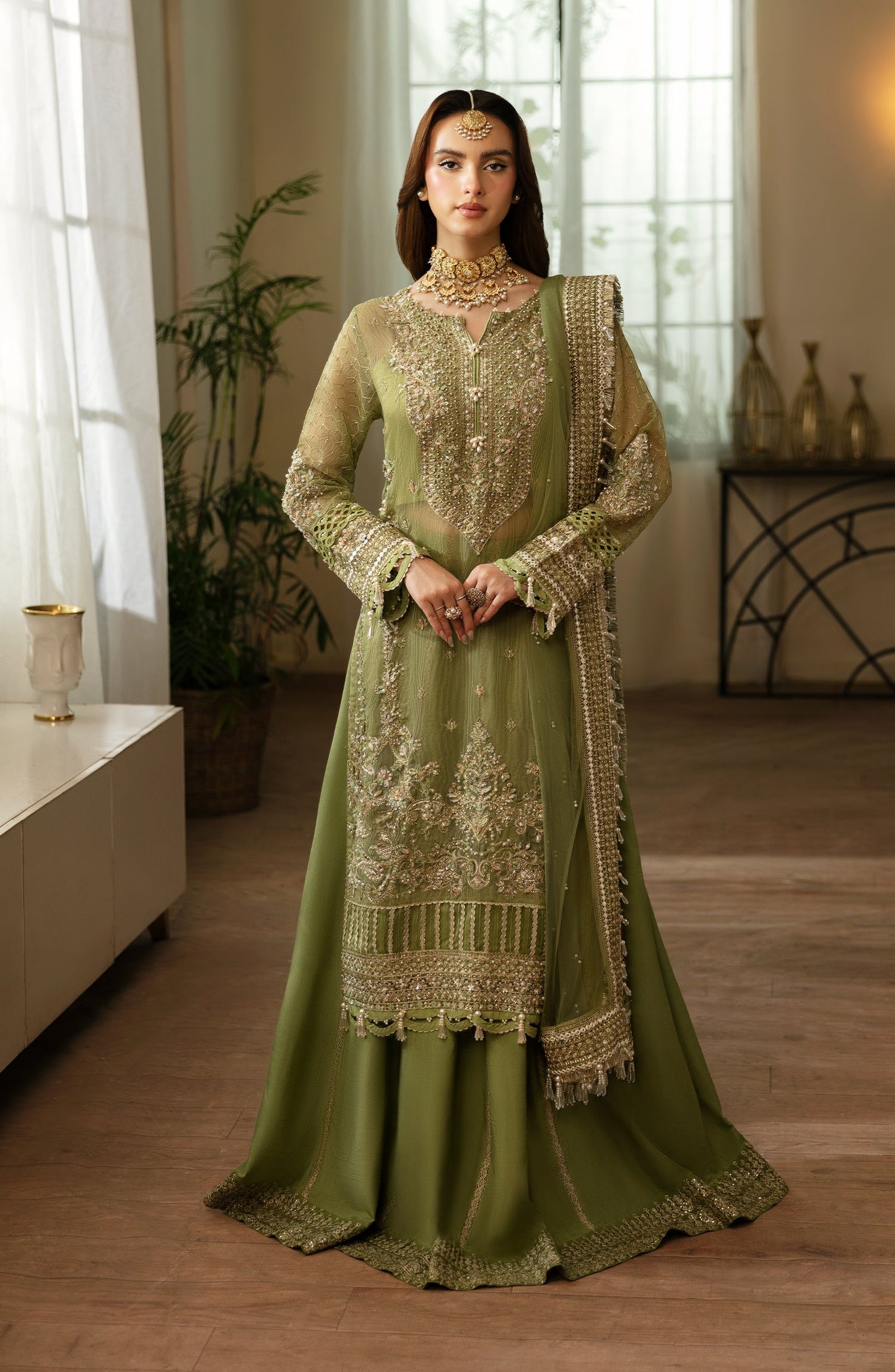 Eleshia | Zarin Wedding Formals 24 |  JASMINE - Designer Dress with Intricate embroidery and embellishments. Shop elegent wedding dress at Maria Faisal.