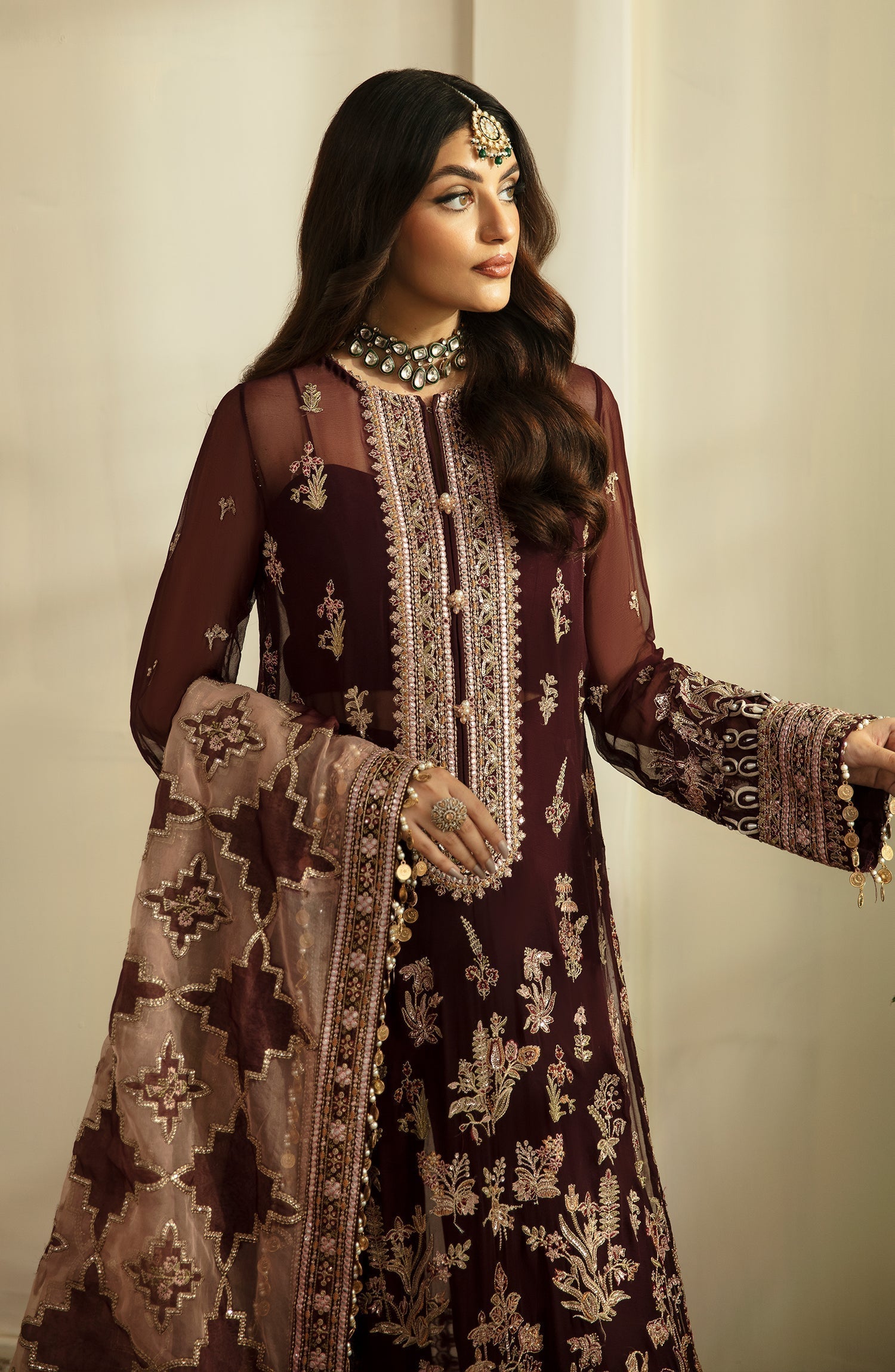 Eleshia | Zarin Wedding Formals 24 |  ZAIBA - Designer Dress with Intricate embroidery and embellishments. Shop elegent wedding dress at Maria Faisal.