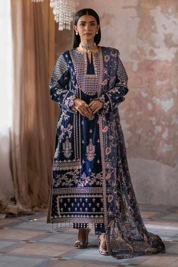 Emaan Adeel | Saanjh Velvet Collection 24 | Roshni - Designer Dress with Intricate embroidery and embellishments. Shop elegent wedding dress at Maria Faisal.