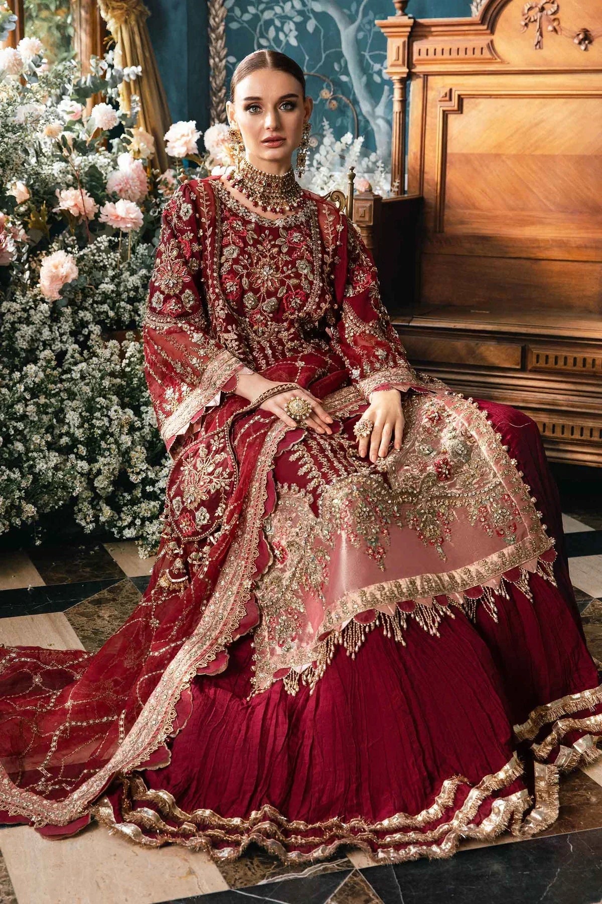 Maria B | Mbroidered Fabrics 2024 | BD-2807 - Waniyas