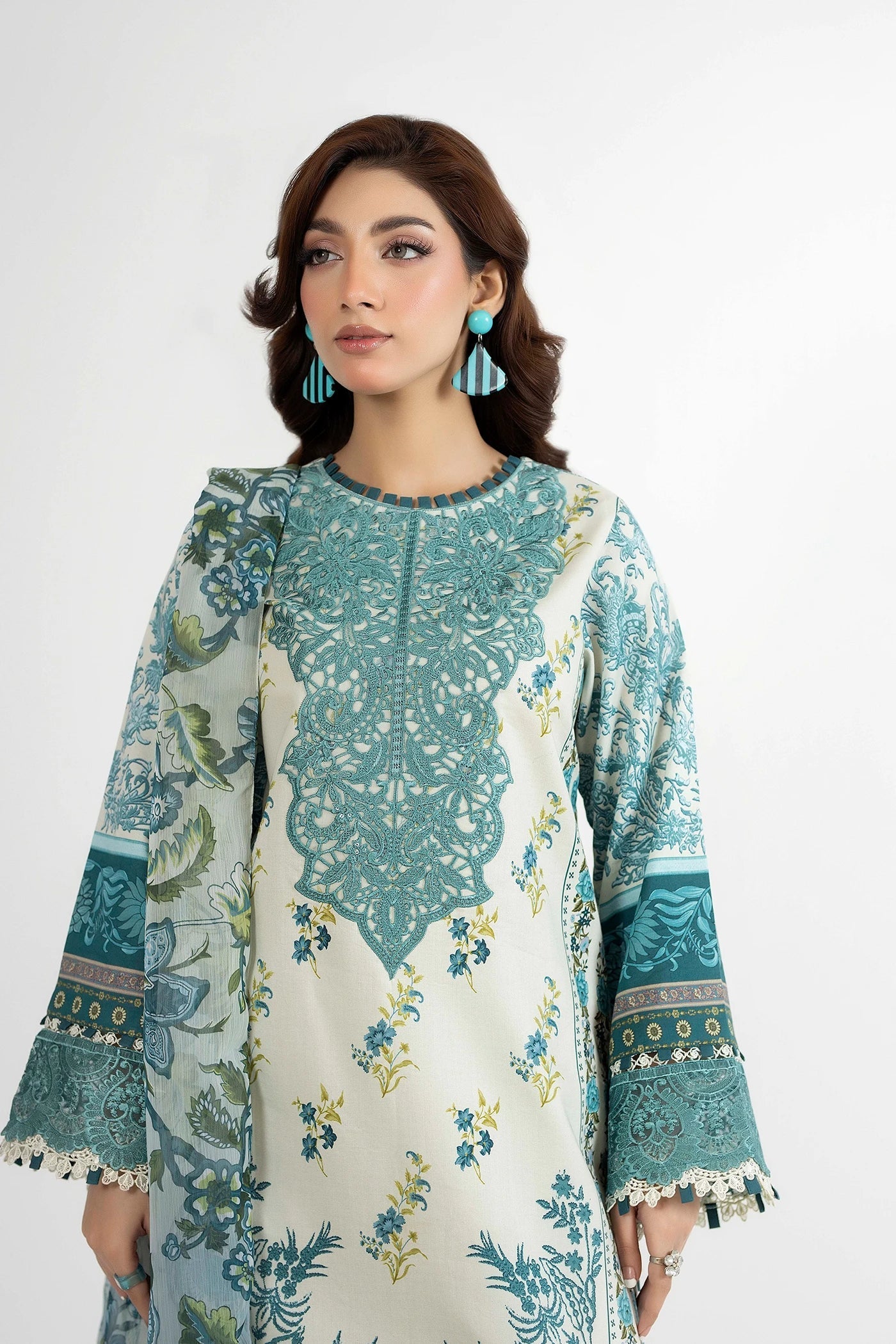 Adans Libas | Ethnic Prints | ETHNIC 1655 - Luxury Dress - available at Maria Faisal in UK and USA.