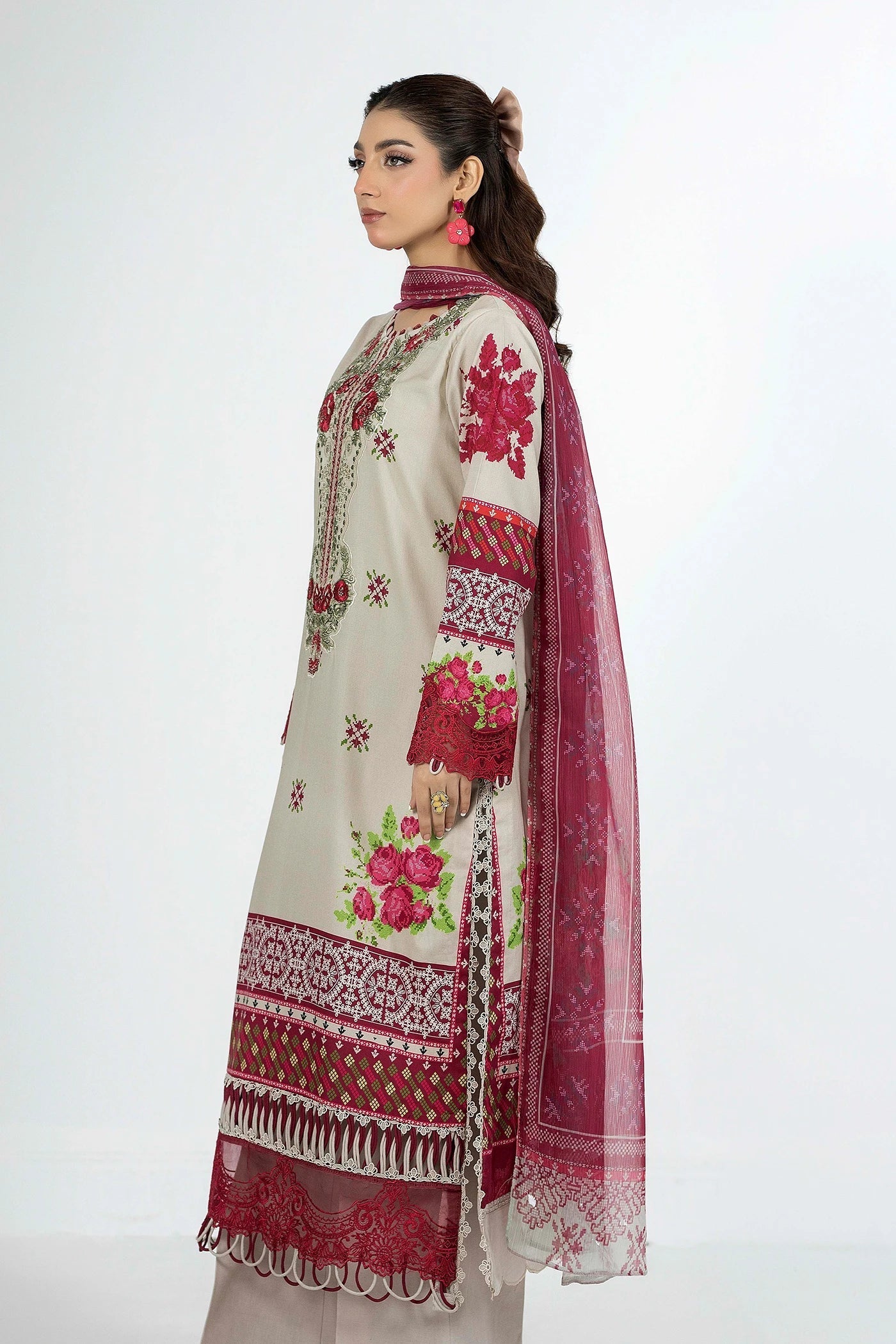 Adans Libas | Ethnic Prints | ETHNIC 1657 - Luxury Dress - available at Maria Faisal in UK and USA.