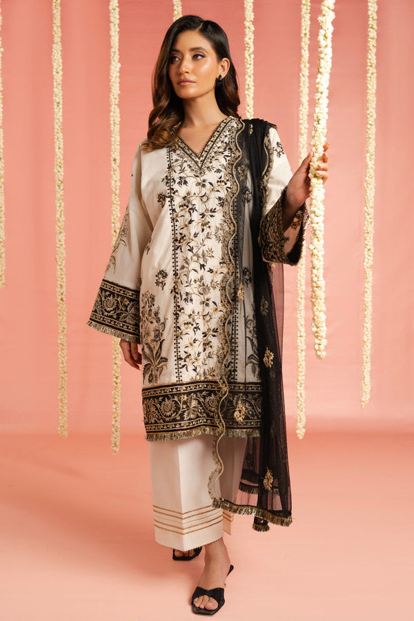 Al Karam | Festive Summer 25 | RTS | SHIRT, TROUSER & DUPATTA 01 - Ladies Clothes - Maria Faisal