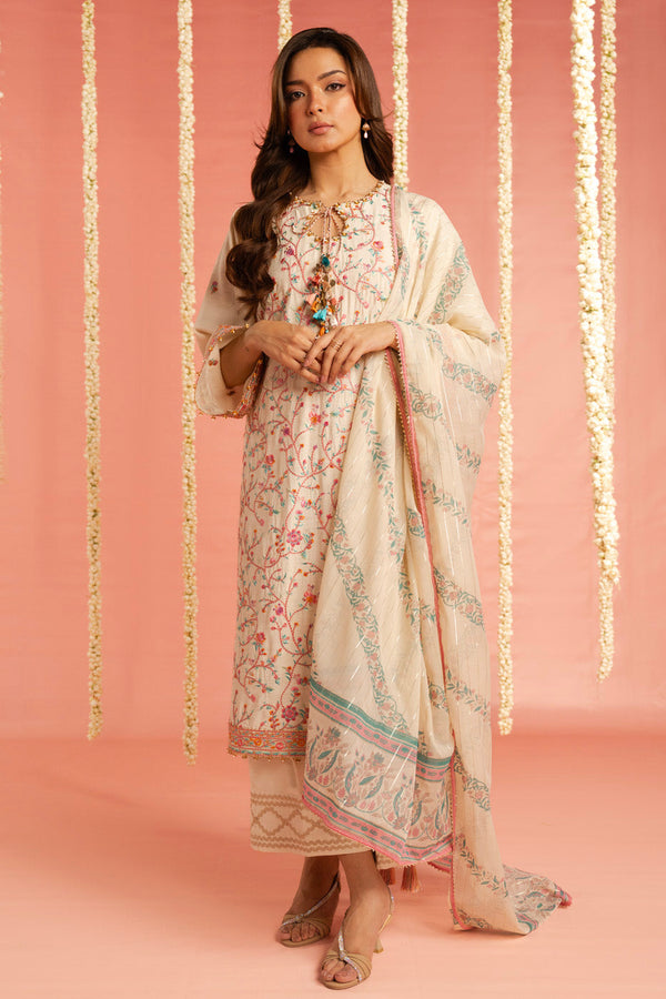 Al Karam | Festive Summer 25 | RTS | SHIRT, TROUSER & DUPATTA 03 - Ladies Clothes - Maria Faisal