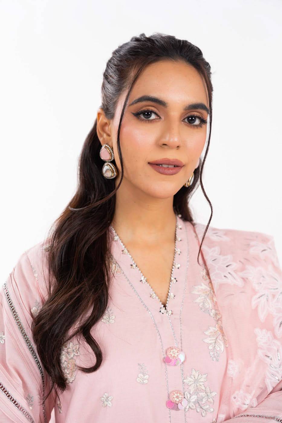AlKaram | Festive Summer 25 | FC-13F-25-Baby Pink by Maria Faisal - Registered Vendor of : Alkaram - type : Ladies Clothes - 100% original wedding dresses