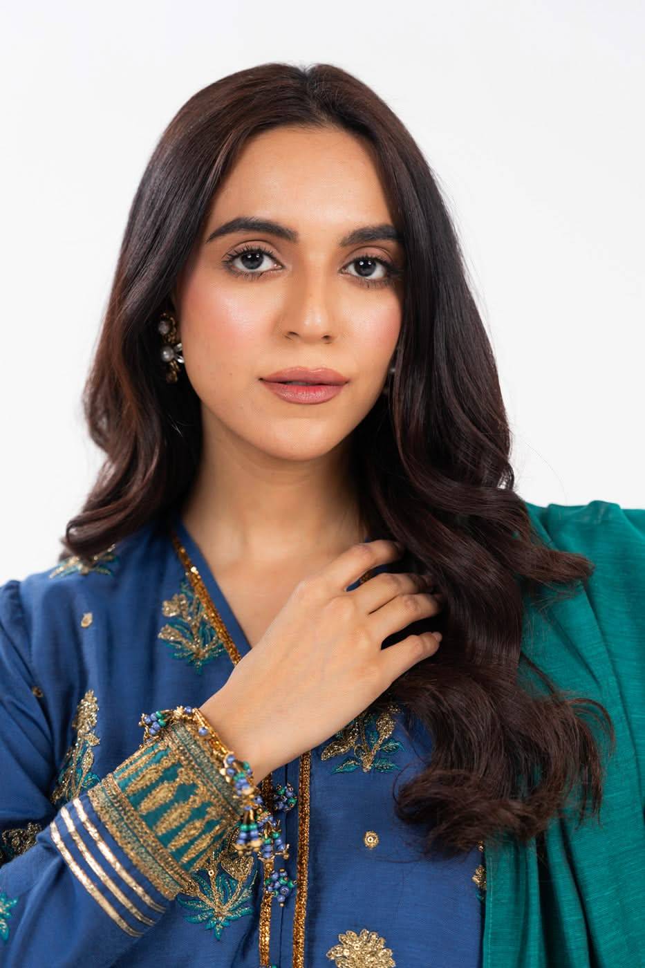 AlKaram | Festive Summer 25 | FC-8D-25-Royal Blue by Maria Faisal - Registered Vendor of : Alkaram - type : Ladies Clothes - 100% original wedding dresses