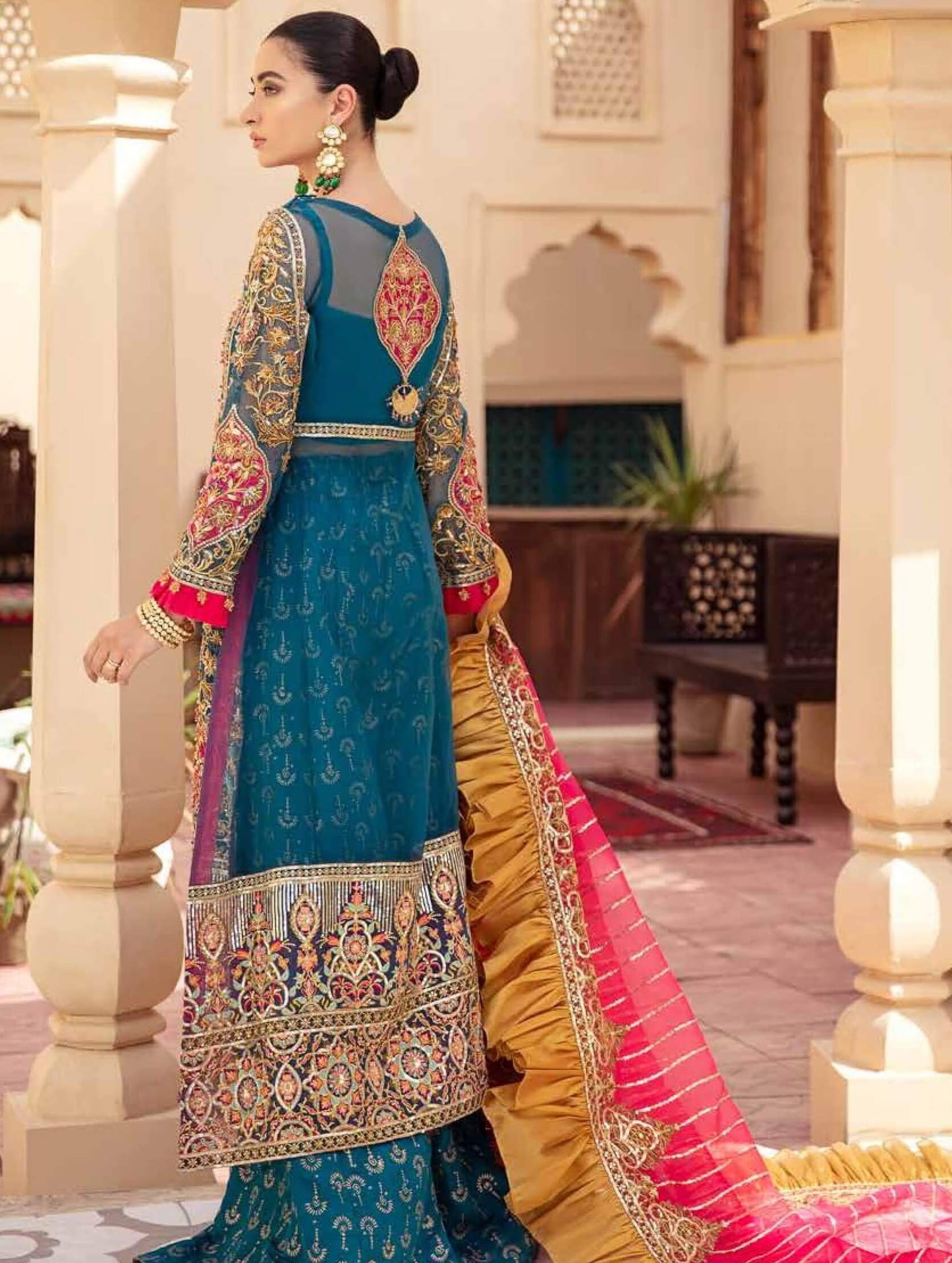Maryum N Maria | Freesia Wedding Chiffon | FH-07 by Maria Faisal - Registered Vendor of : Maryum N Maria - type : Ladies Clothes - 100% original wedding dresses