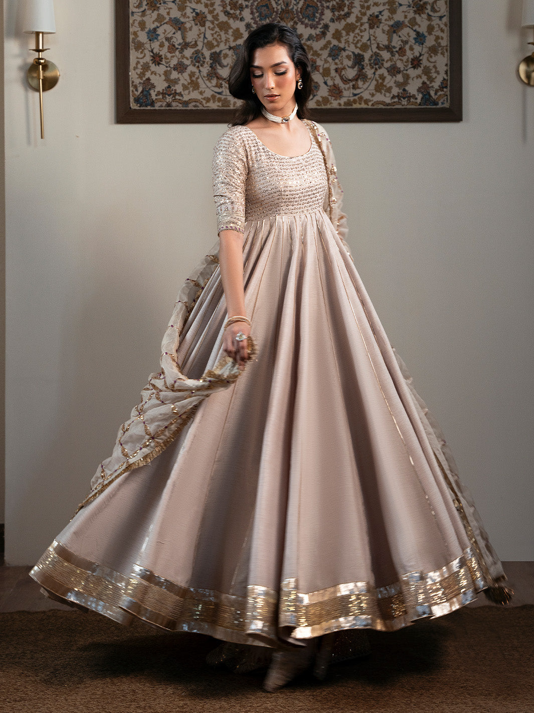 Faiza Faisal | Zareen Luxury Formals | DUCHESS - Formal Dress - available at Maria Faisal in UK and USA.