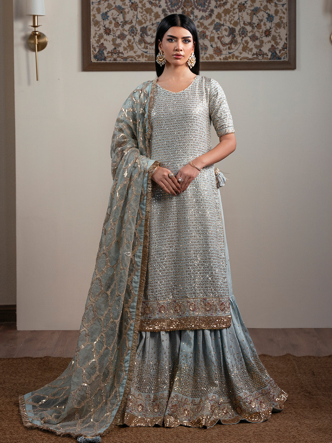 Faiza Faisal | Zareen Luxury Formals | OPAL - Formal Dress - available at Maria Faisal in UK and USA.