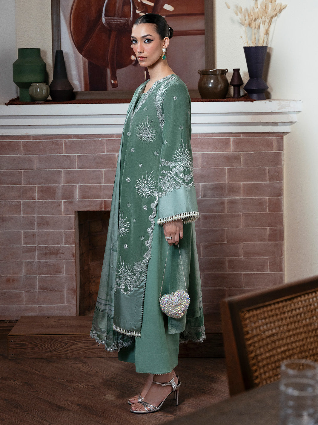 Faiza Faisal | Solene Luxury Velvets | AMARA - Formal Dress - available at Maria Faisal in UK and USA.