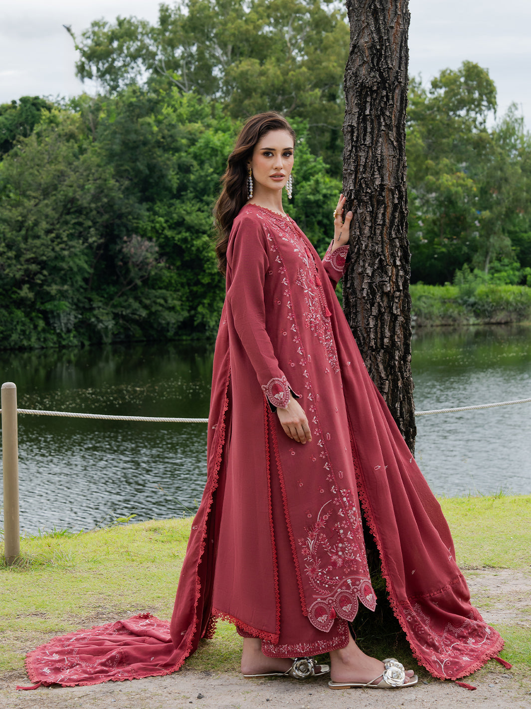 Faiza Faisal | Hoor Karandi | MAHROSE - Luxury Dress - available at Maria Faisal in UK and USA.