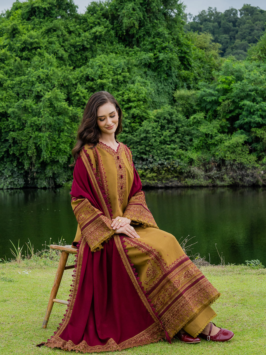 Faiza Faisal | Hoor Karandi | AZIRA - Luxury Dress - available at Maria Faisal in UK and USA.