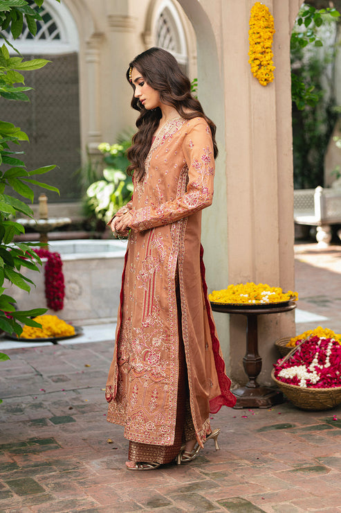 Maryum N Maria | Gulnaar Formals | 3 Piece Embroidered Chiffon VARVARA - FSU5651 - Ladies Clothes - Maria Faisal