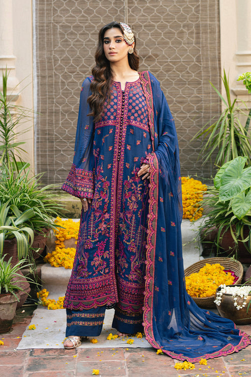 Maryum N Maria | Gulnaar Formals | 3 Piece Embroidered Chiffon ROKSANA - FSU5653 - Ladies Clothes - Maria Faisal