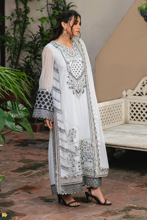 Maryum N Maria | Gulnaar Formals | 3 Piece Embroidered Chiffon LILIYA - FSU5657 - Ladies Clothes - Maria Faisal