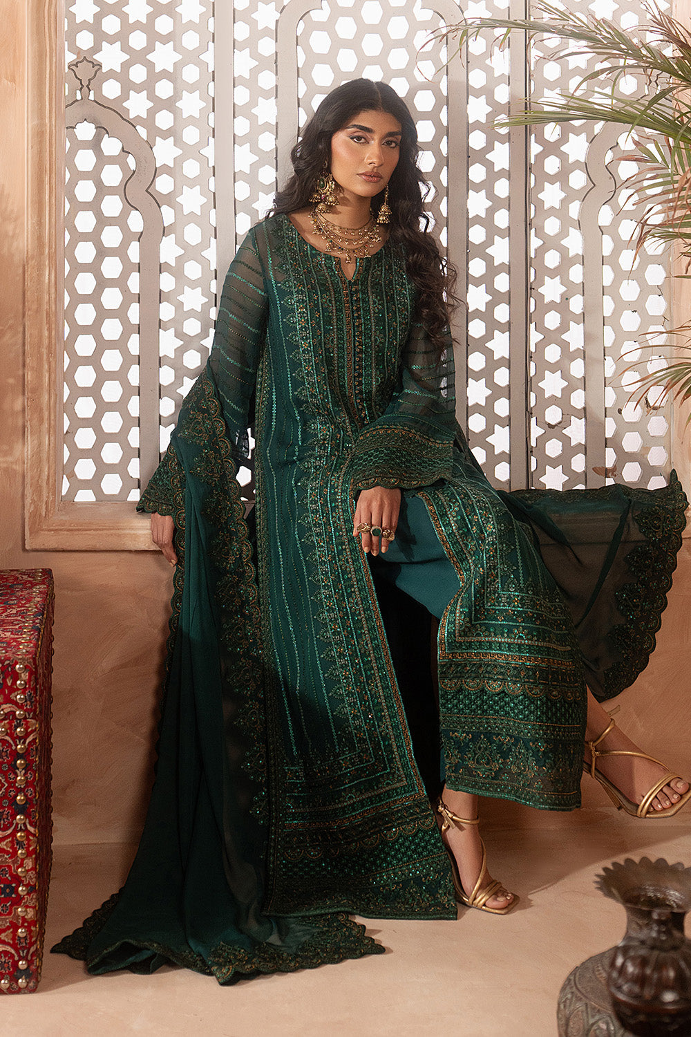 Maryum N Maria | Luxury Edit | AHAVA - MWU5680 - Luxury Dress - available at Maria Faisal in UK and USA.