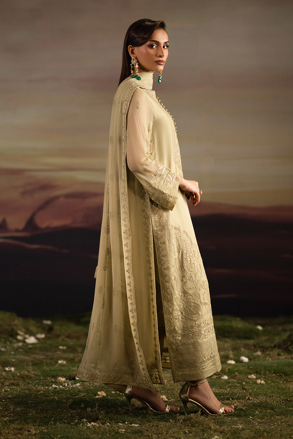 Fressia Premium | Luxury 26 | ISHA - FWU5701 - Luxury Dress - available at Maria Faisal in UK and USA.