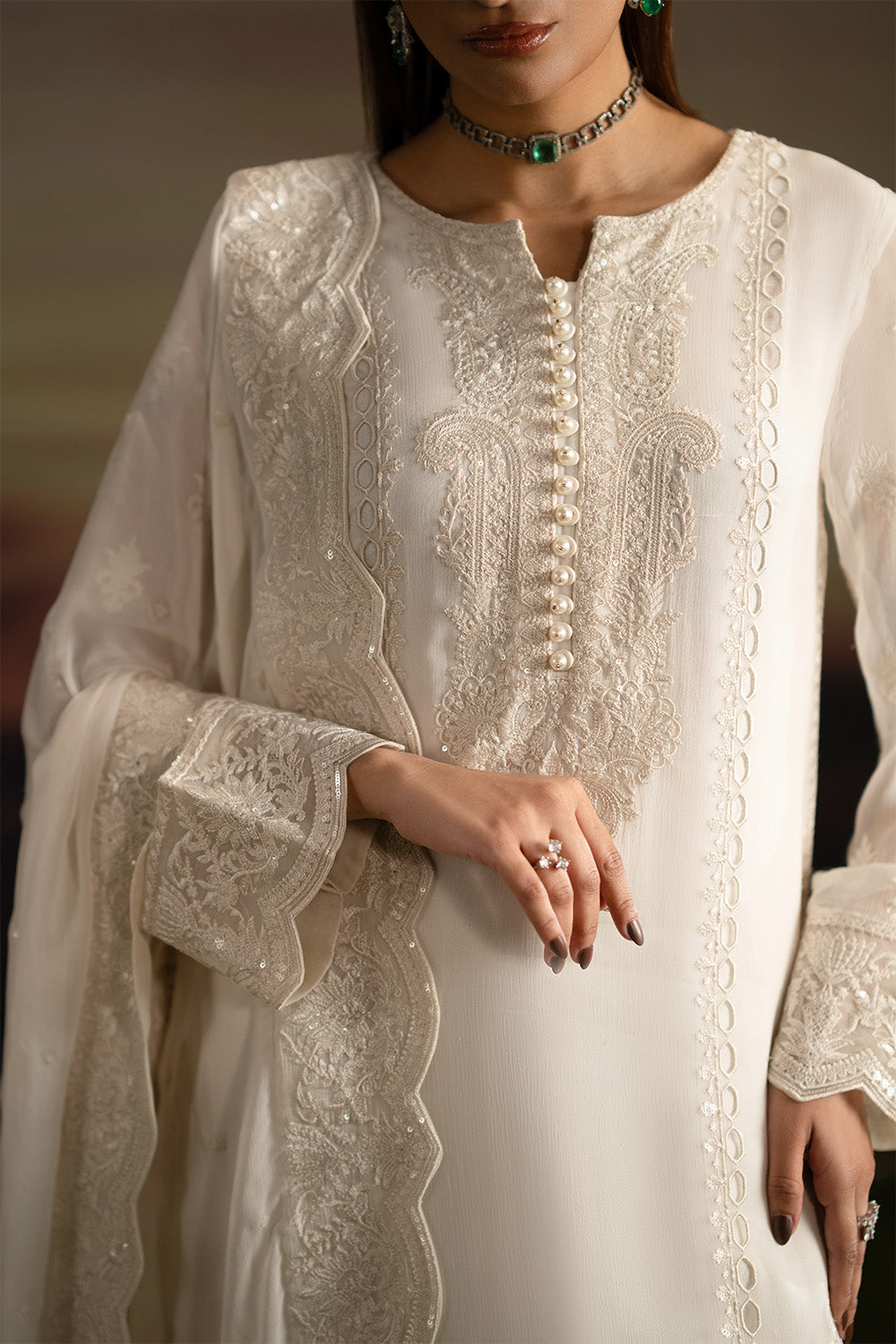 Fressia Premium | Luxury 26 | ISHVA - FWU5702 - Luxury Dress - available at Maria Faisal in UK and USA.