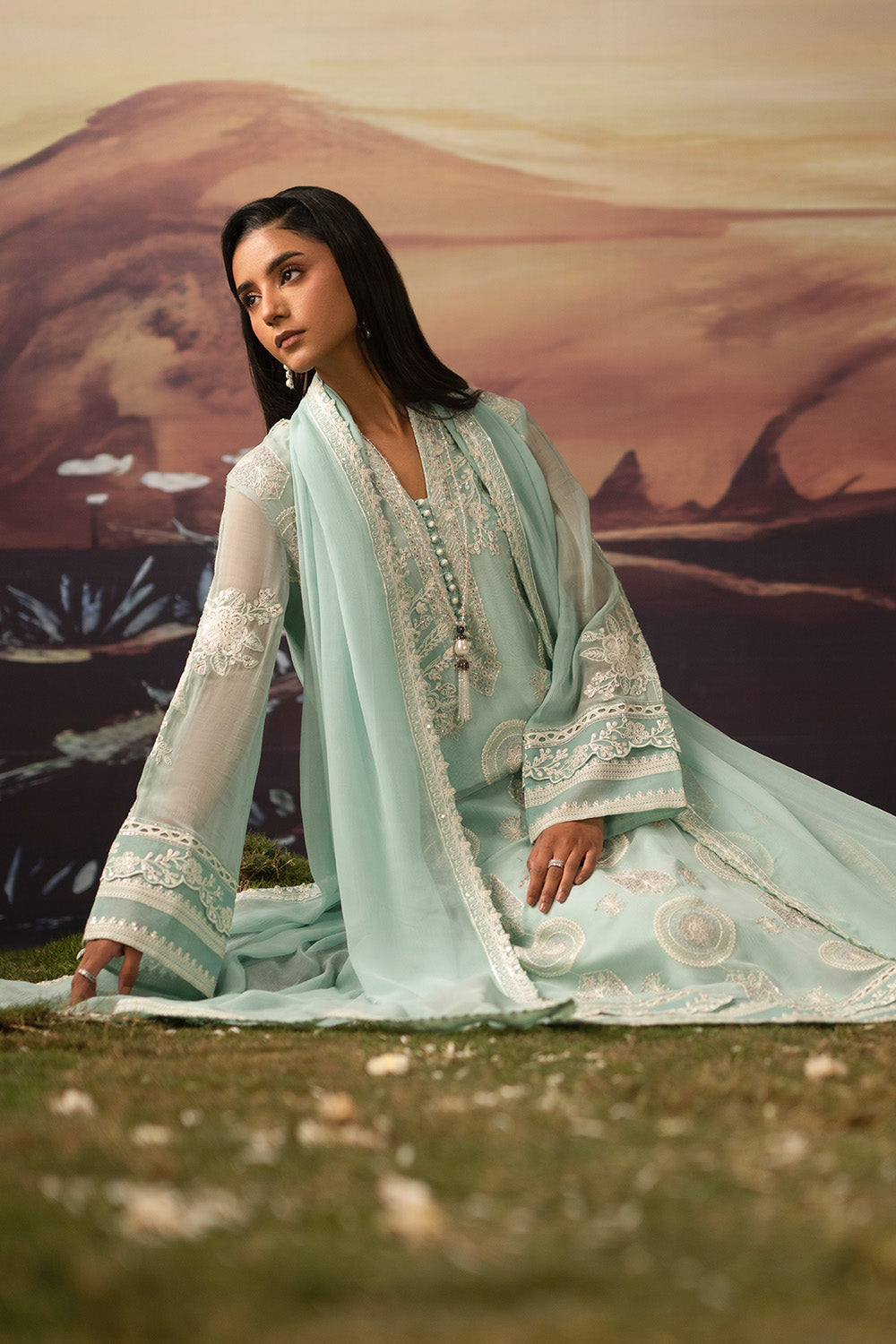 Fressia Premium | Luxury 26 | ILAVALAGI - FWU5709 - Luxury Dress - available at Maria Faisal in UK and USA.