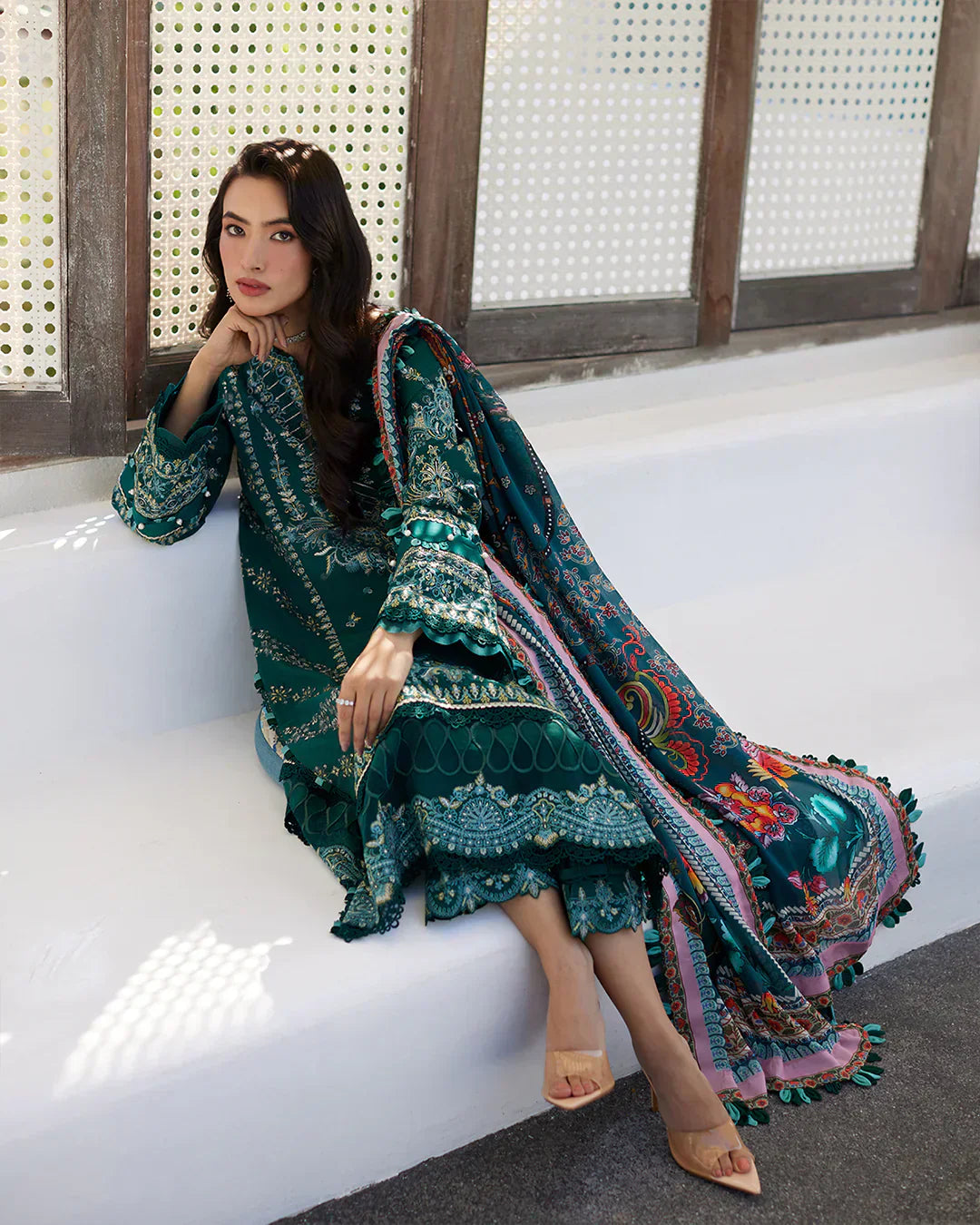 Faiza Saqlain | Liliana Luxury Lawn 24 | Milena - Ladies Clothes - Maria Faisal