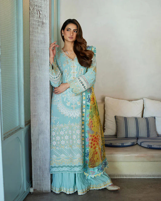 Faiza Saqlain | Liliana Luxury Lawn 24 | Galina - Ladies Clothes - Maria Faisal