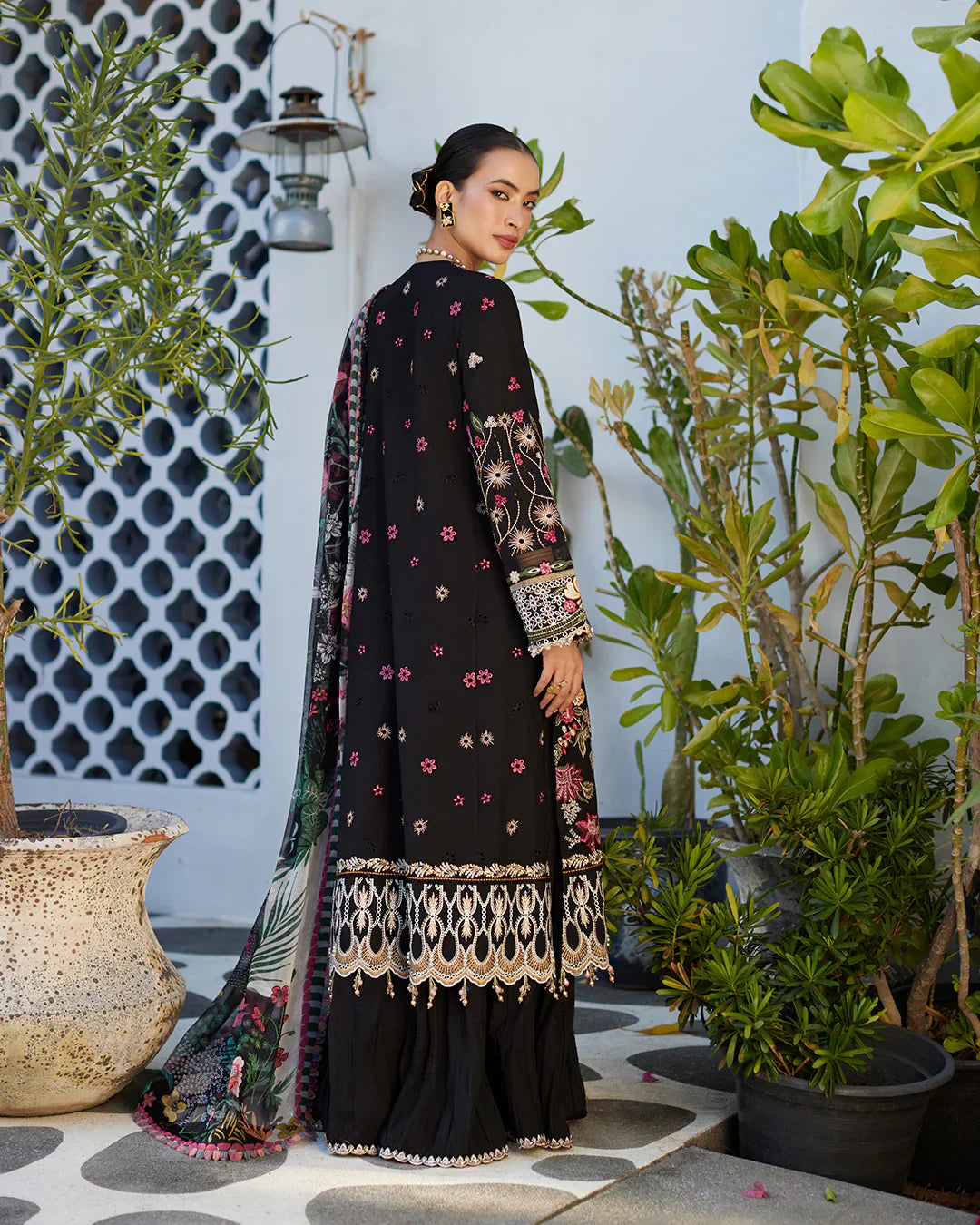 Faiza Saqlain | Liliana Luxury Lawn 24 | Merle - Ladies Clothes - Maria Faisal
