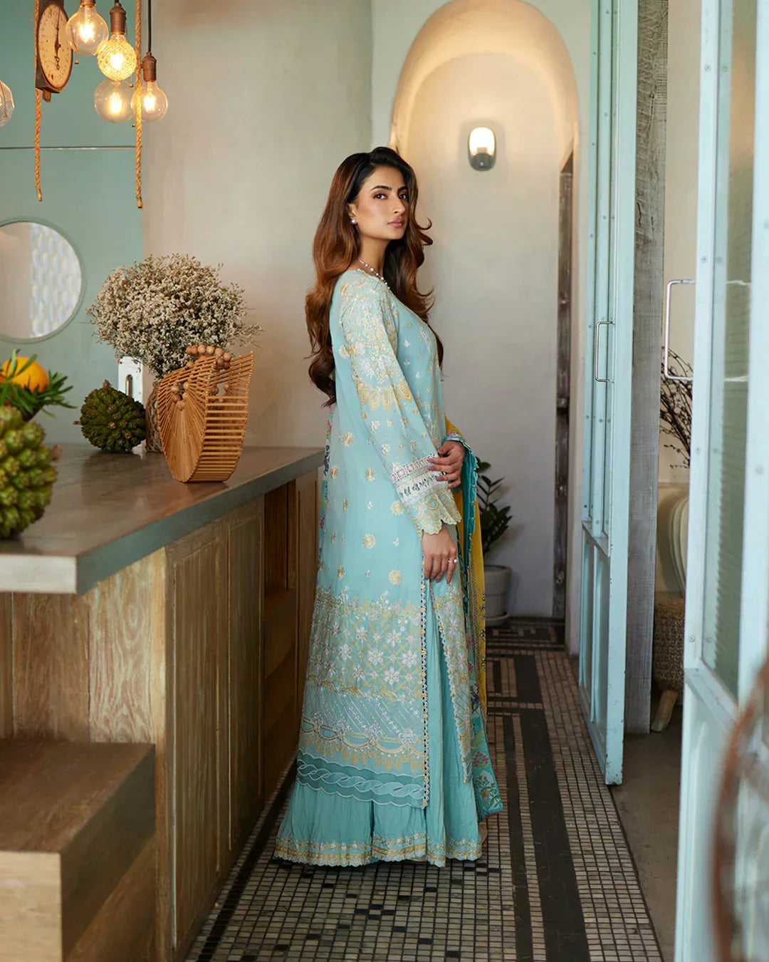 Faiza Saqlain | Liliana Luxury Lawn 24 | Galina - Ladies Clothes - Maria Faisal