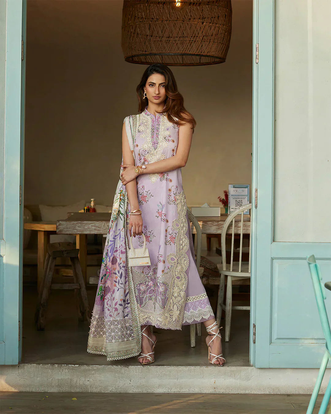 Faiza Saqlain | Liliana Luxury Lawn 24 | Nazeli - Ladies Clothes - Maria Faisal