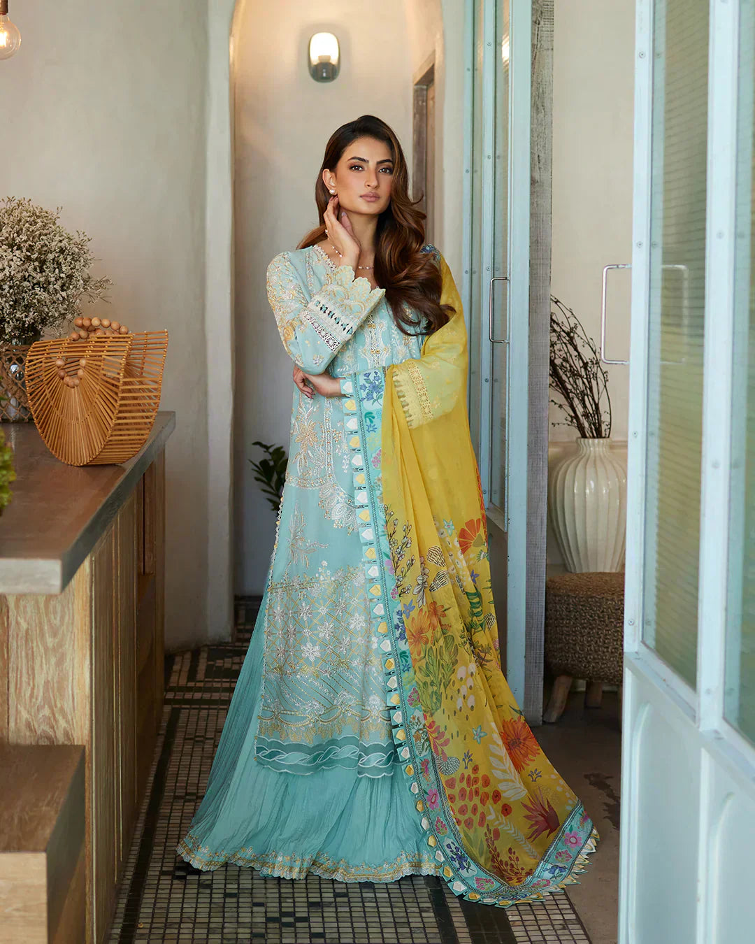 Faiza Saqlain | Liliana Luxury Lawn 24 | Galina - Ladies Clothes - Maria Faisal