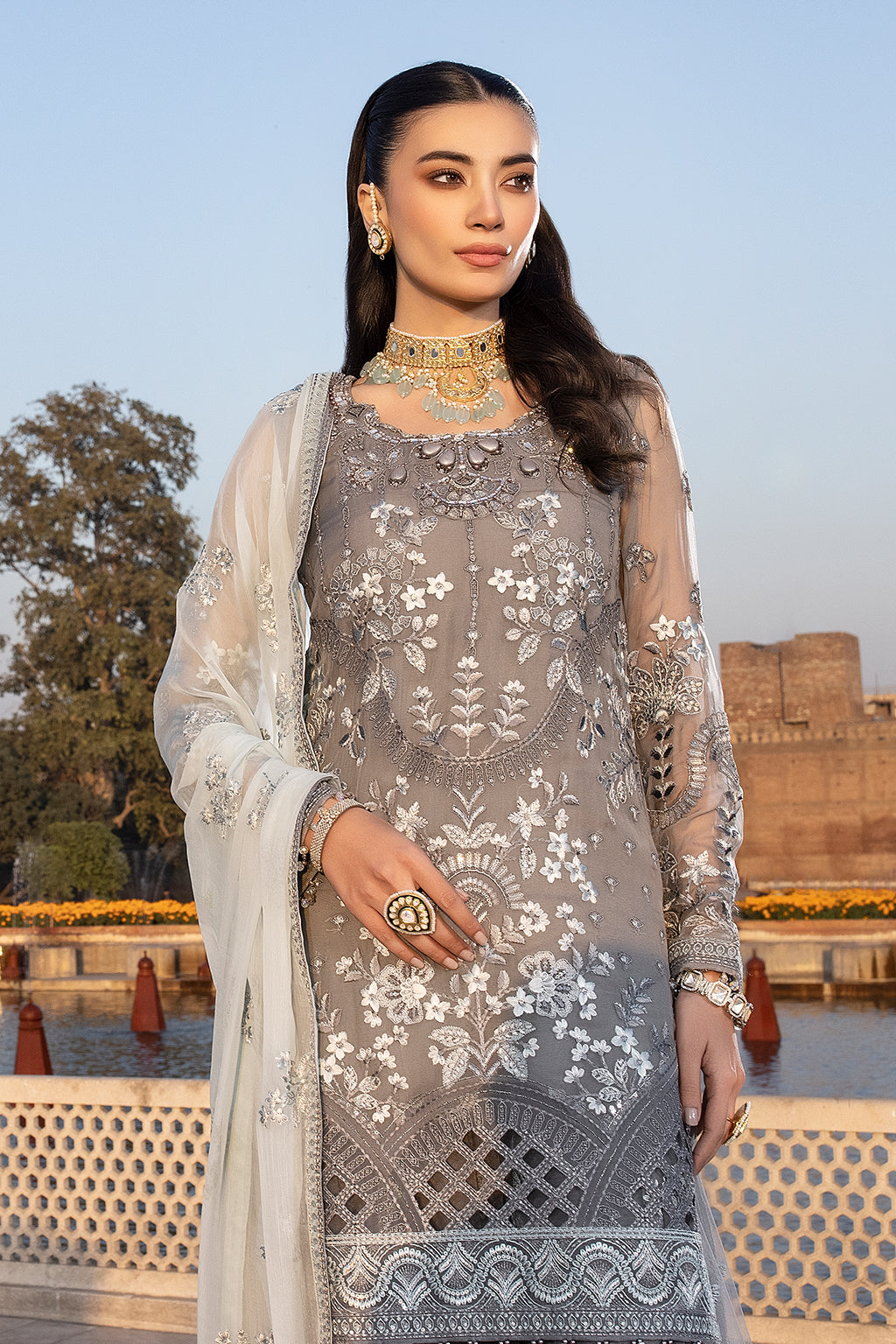 Flossie | Safeera Formals vol 13 | STORMY GREY (B) - Maria Faisal