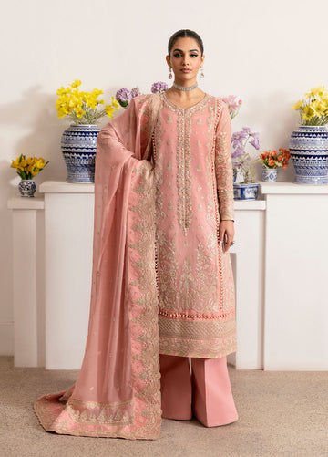 Gulaal | Reverie Embroidered Chiffon | CORALYN - Designer Dress with Intricate embroidery and embellishments. Shop elegent wedding dress at Maria Faisal.