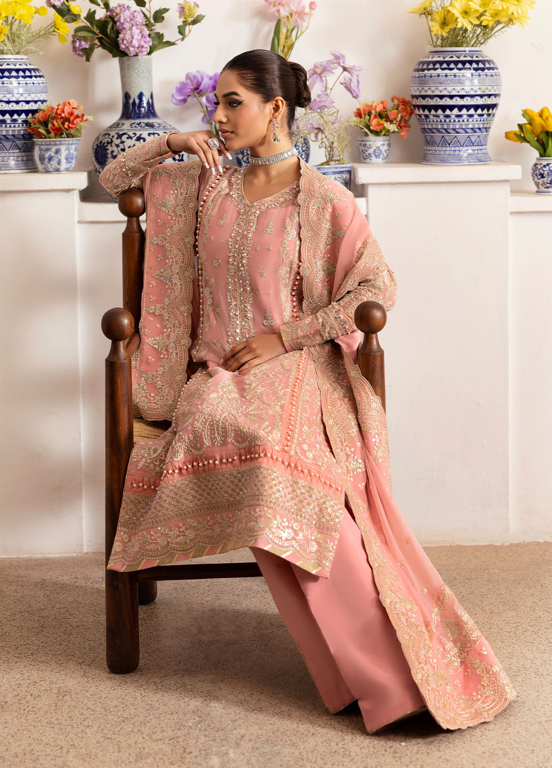 Gulaal | Reverie Embroidered Chiffon | CORALYN - Ladies Clothes