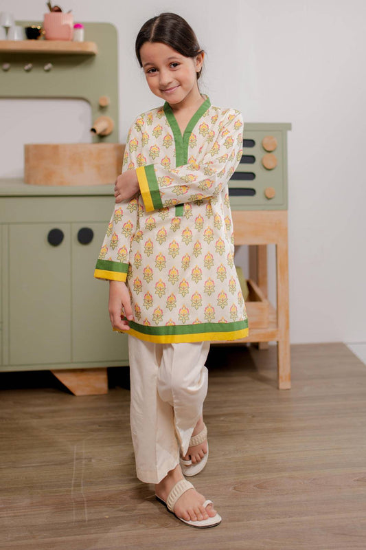 Zellbury Girls | 1 Piece Cambric | Kurta - 1650 by Maria Faisal - Registered Vendor of : Zellbury Girls - type : Kids Clothes - 100% original wedding dresses