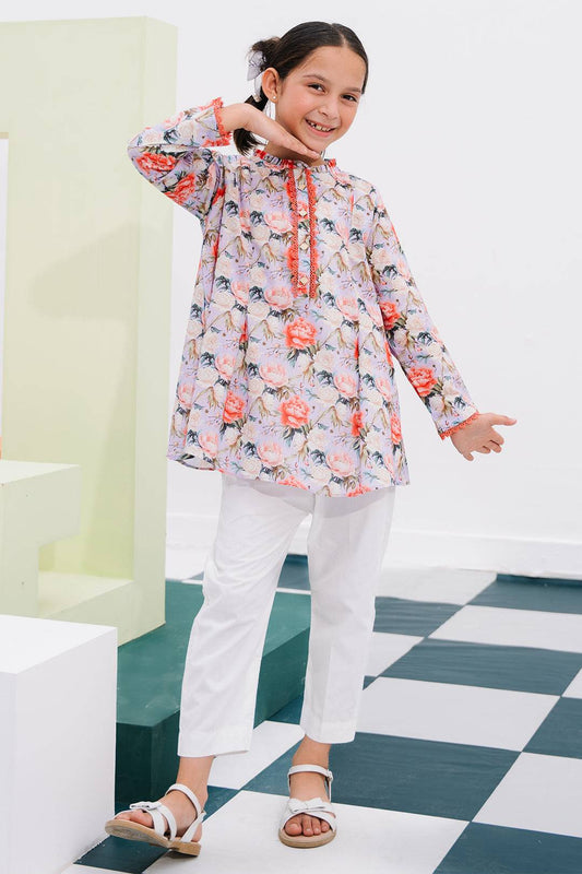 Zellbury Girls | 1 Piece Lawn | Kurta - 1390 by Maria Faisal - Registered Vendor of : Zellbury Girls - type : Kids Clothes - 100% original wedding dresses